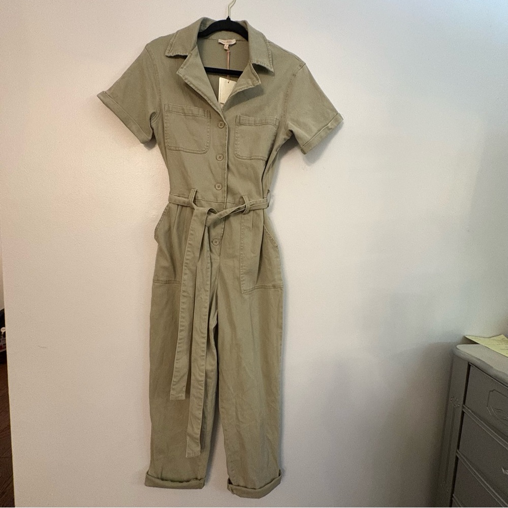 Skies Are Blue Khaki Jumpsuit NWT
